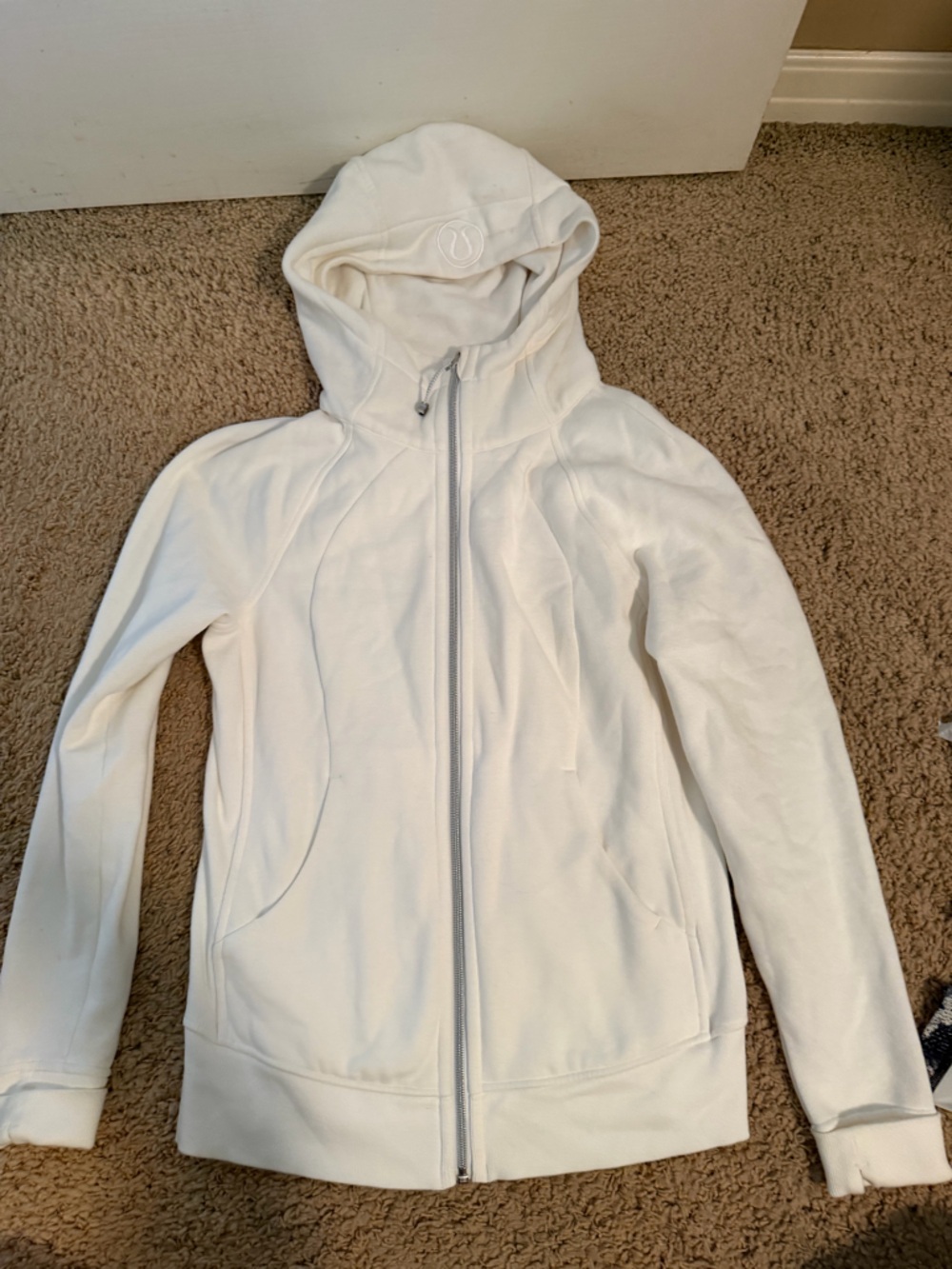 lululemon athletica White Full-Zip Hooded Jacket